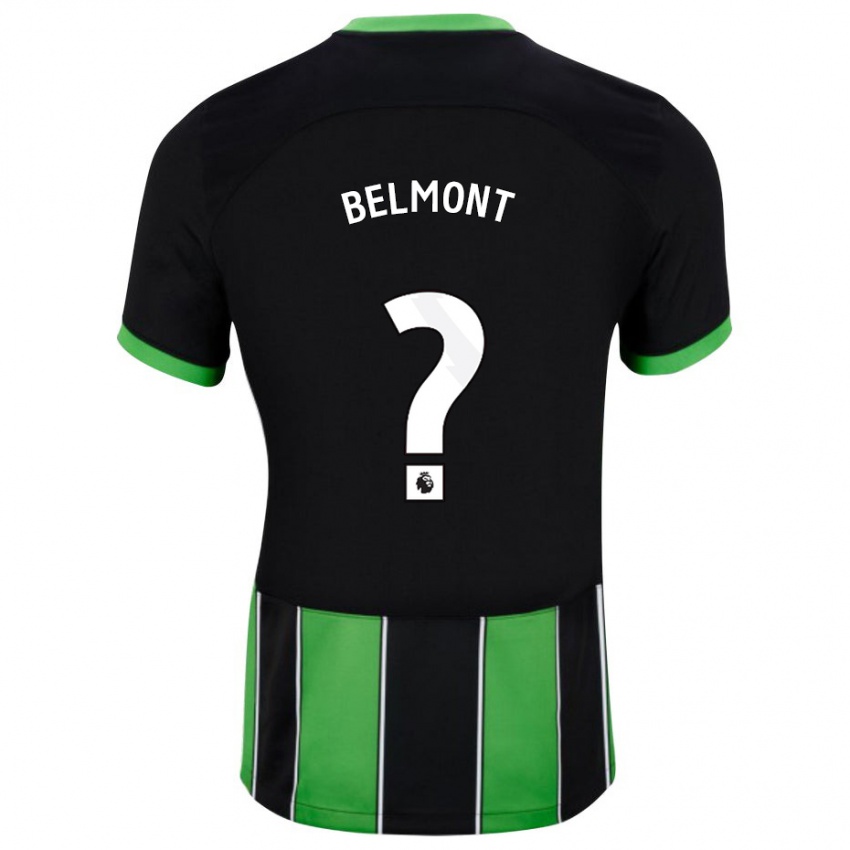 Kinderen Joe Belmont #0 Zwart Groen Uitshirt Uittenue 2023/24 T-Shirt België