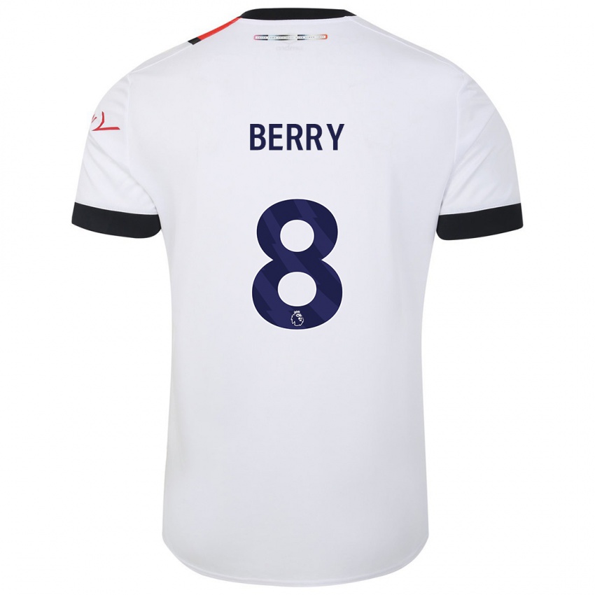 Kinderen Luke Berry #8 Wit Uitshirt Uittenue 2023/24 T-Shirt België