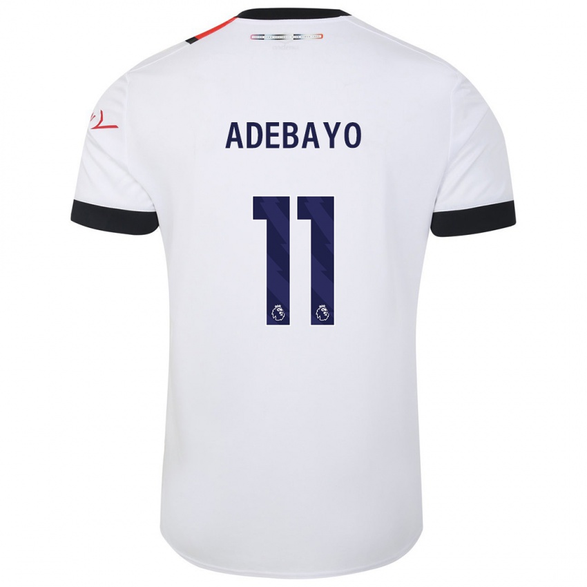 Kinderen Elijah Adebayo #11 Wit Uitshirt Uittenue 2023/24 T-Shirt België