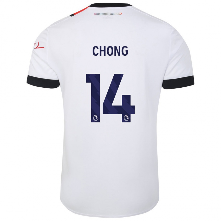 Enfant Maillot Tahith Chong #14 Blanc Tenues Extérieur 2023/24 T-Shirt Belgique