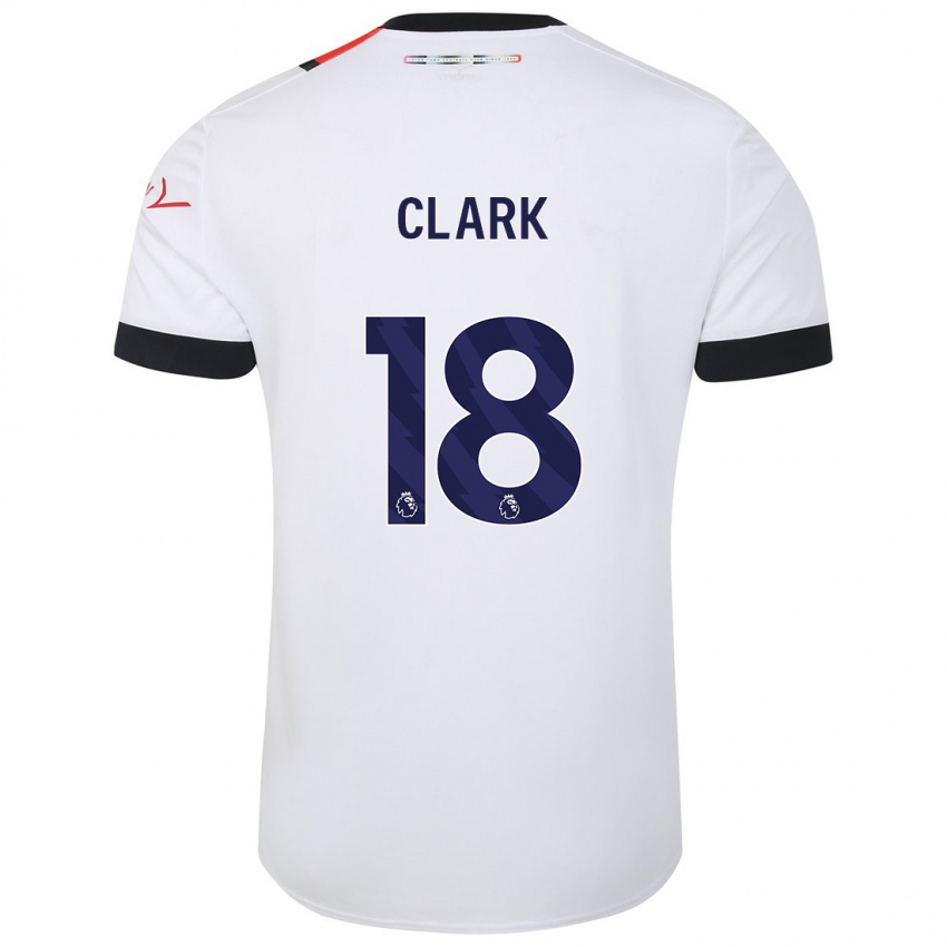 Kinderen Jordan Clark #18 Wit Uitshirt Uittenue 2023/24 T-Shirt België