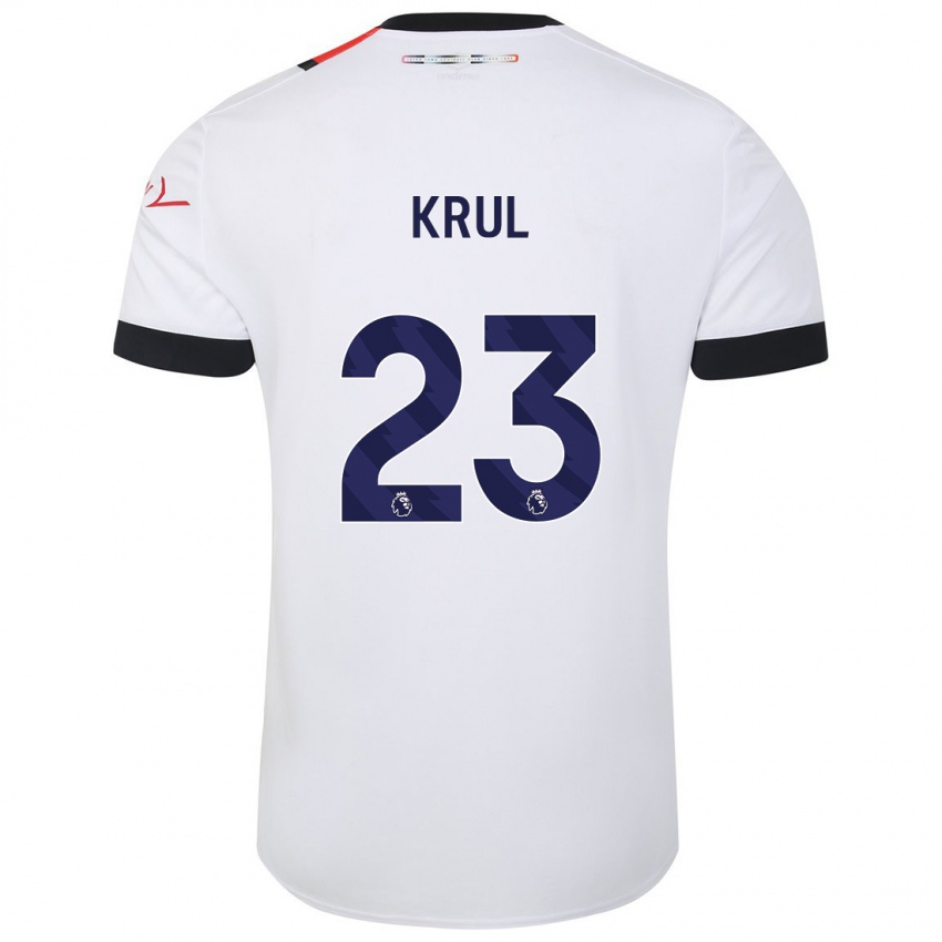 Kinderen Tim Krul #23 Wit Uitshirt Uittenue 2023/24 T-Shirt België