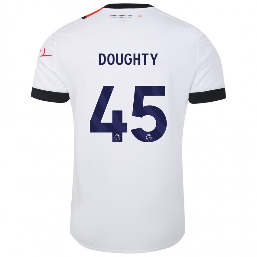 Kinderen Alfie Doughty #45 Wit Uitshirt Uittenue 2023/24 T-Shirt België