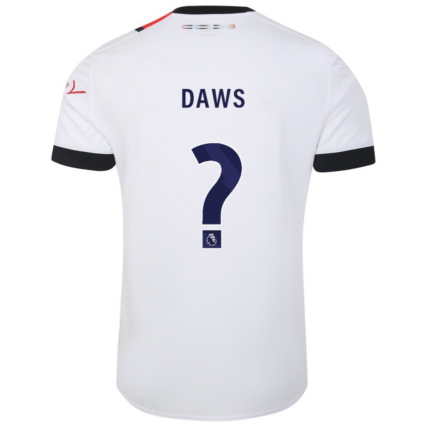 Kinderen Marcus Daws #0 Wit Uitshirt Uittenue 2023/24 T-Shirt België