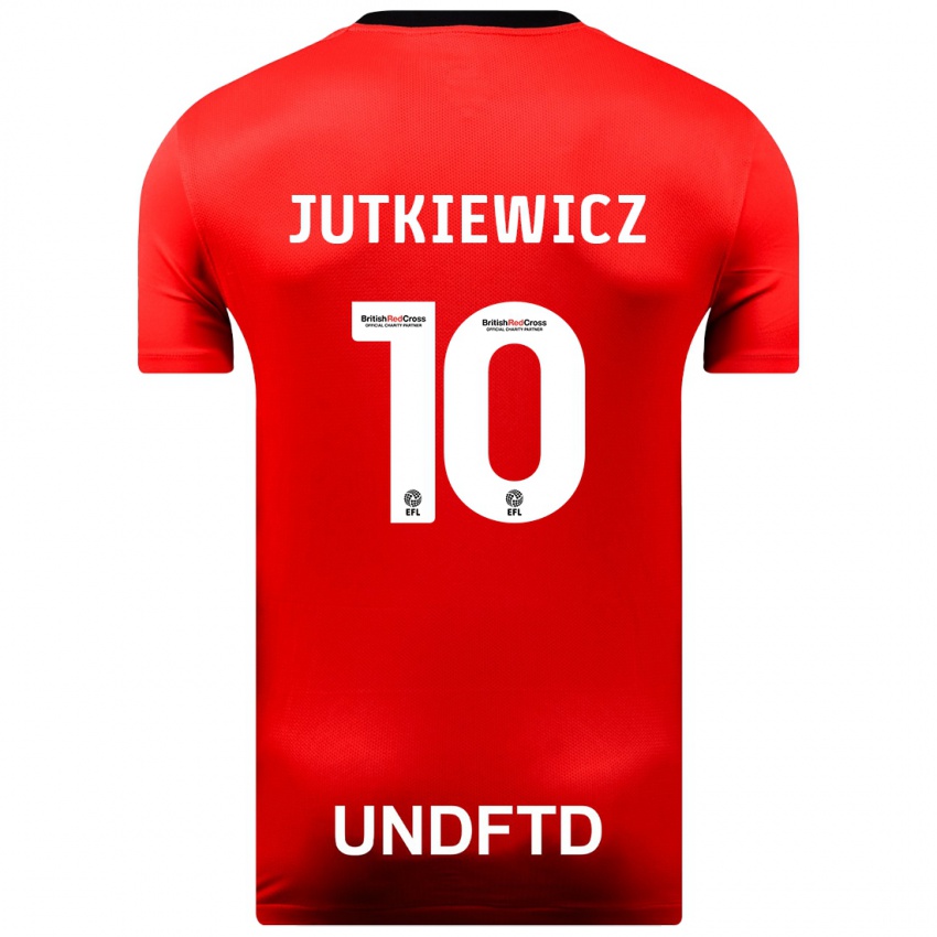 Kinderen Lukas Jutkiewicz #10 Rood Uitshirt Uittenue 2023/24 T-Shirt België