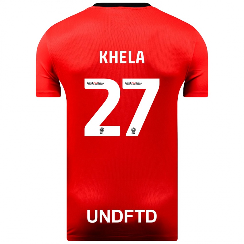 Kinderen Brandon Khela #27 Rood Uitshirt Uittenue 2023/24 T-Shirt België