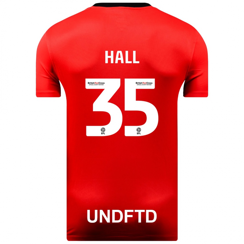 Kinderen George Hall #35 Rood Uitshirt Uittenue 2023/24 T-Shirt België