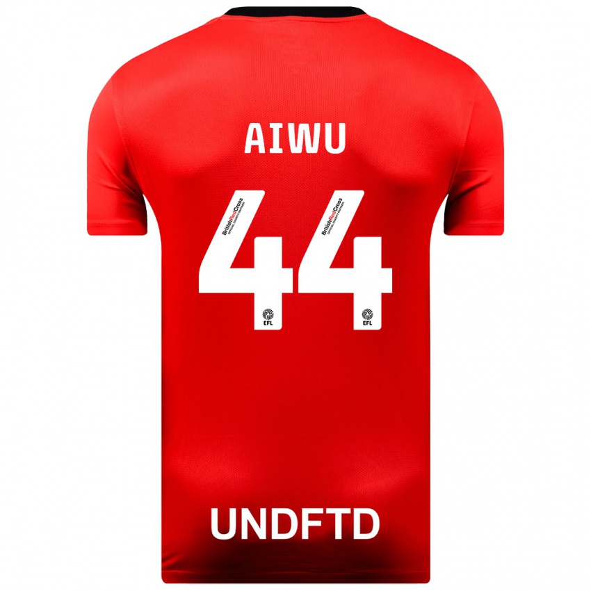 Kinderen Emanuel Aiwu #44 Rood Uitshirt Uittenue 2023/24 T-Shirt België