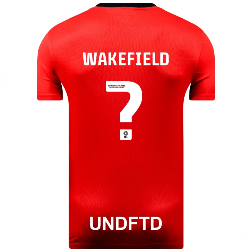 Kinderen Kieran Wakefield #0 Rood Uitshirt Uittenue 2023/24 T-Shirt België