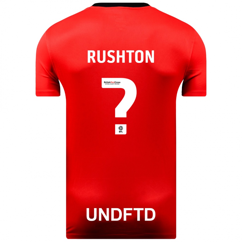 Kinderen Niall Rushton #0 Rood Uitshirt Uittenue 2023/24 T-Shirt België