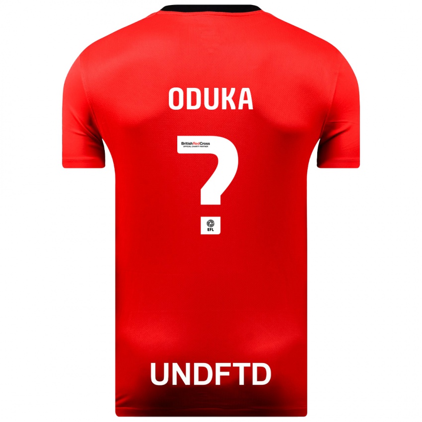 Kinderen Engwau Oduka #0 Rood Uitshirt Uittenue 2023/24 T-Shirt België