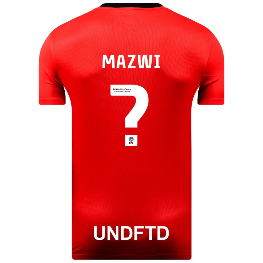 Kinderen Menzi Mazwi #0 Rood Uitshirt Uittenue 2023/24 T-Shirt België