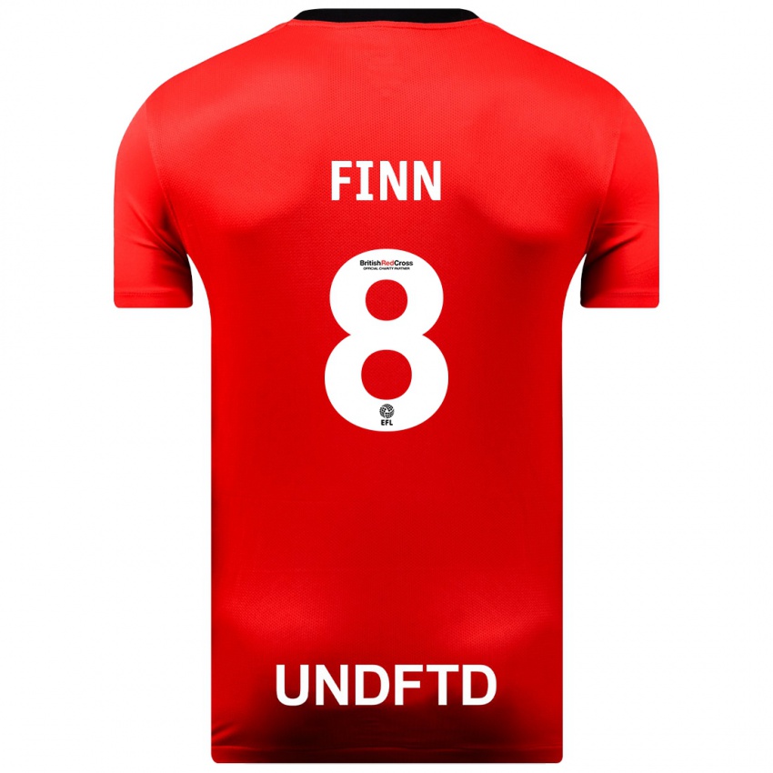 Kinderen Jamie Finn #8 Rood Uitshirt Uittenue 2023/24 T-Shirt België