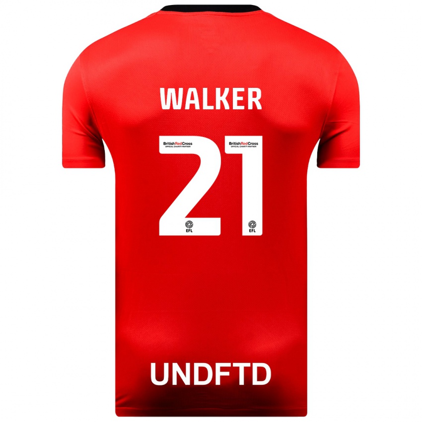 Kinderen Claudia Walker #21 Rood Uitshirt Uittenue 2023/24 T-Shirt België