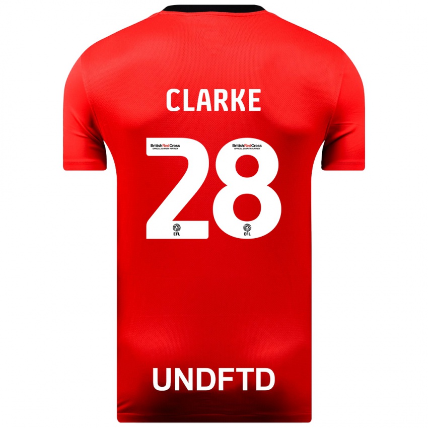 Kinderen Charlotte Clarke #28 Rood Uitshirt Uittenue 2023/24 T-Shirt België