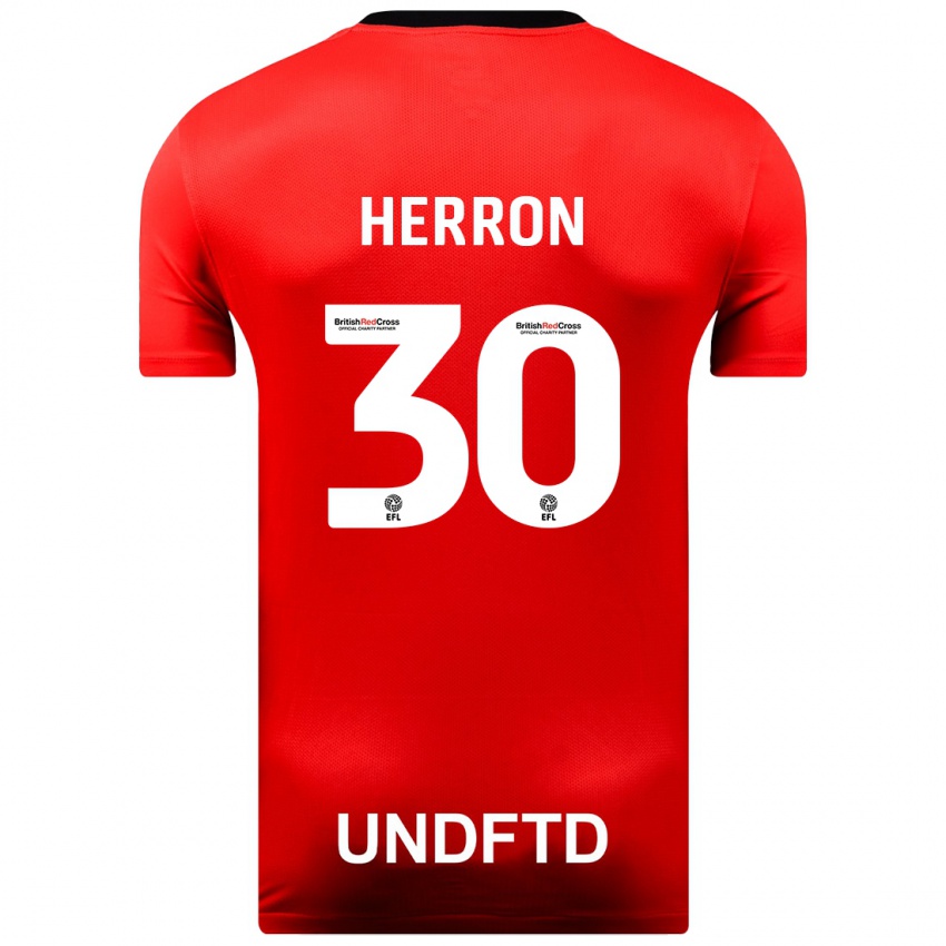 Kinderen Neve Herron #30 Rood Uitshirt Uittenue 2023/24 T-Shirt België