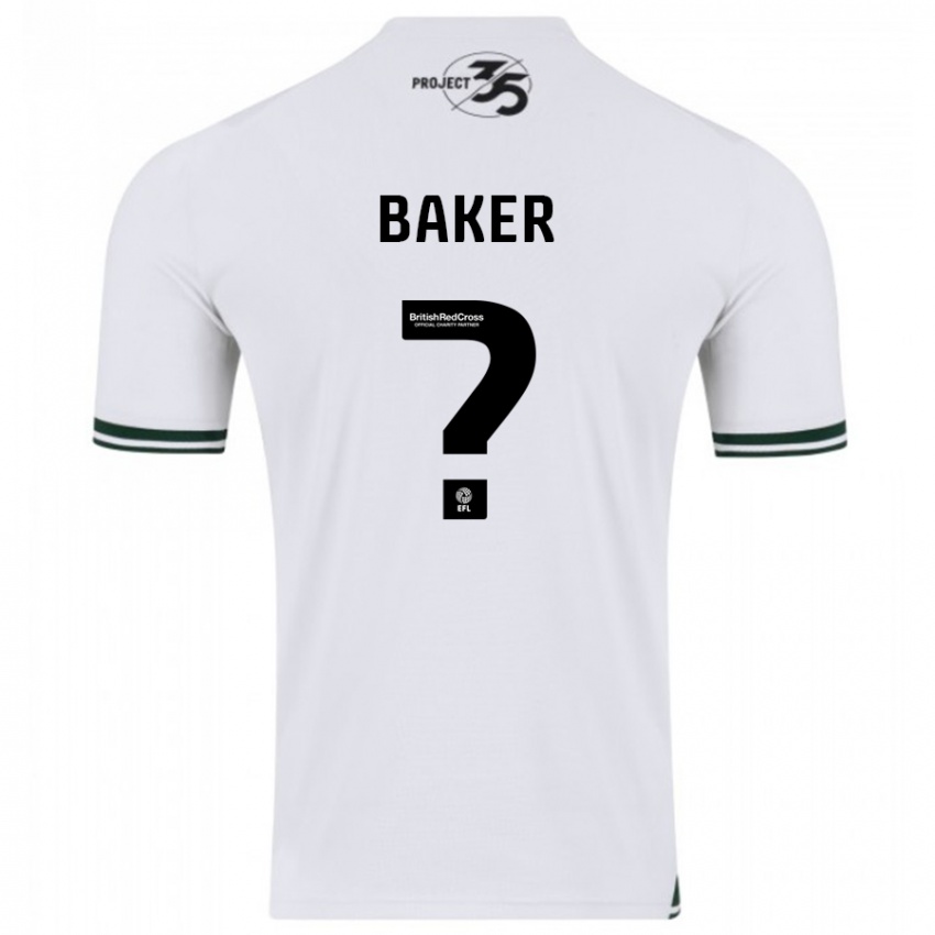 Enfant Maillot Zak Baker #0 Blanc Tenues Extérieur 2023/24 T-Shirt Belgique