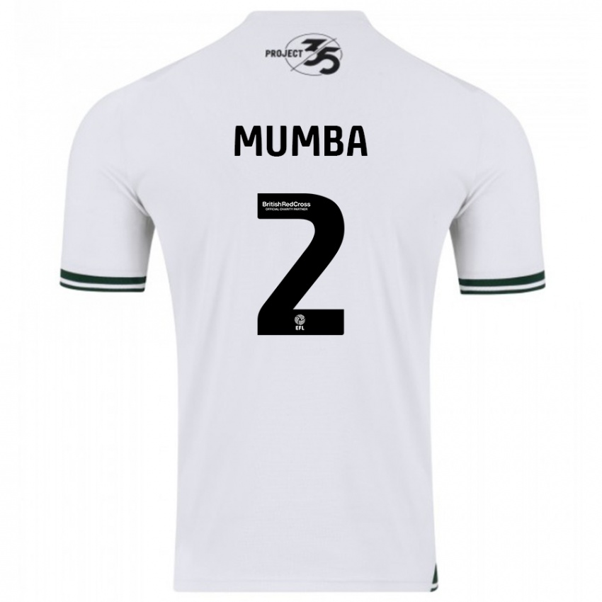 Enfant Maillot Bali Mumba #2 Blanc Tenues Extérieur 2023/24 T-Shirt Belgique