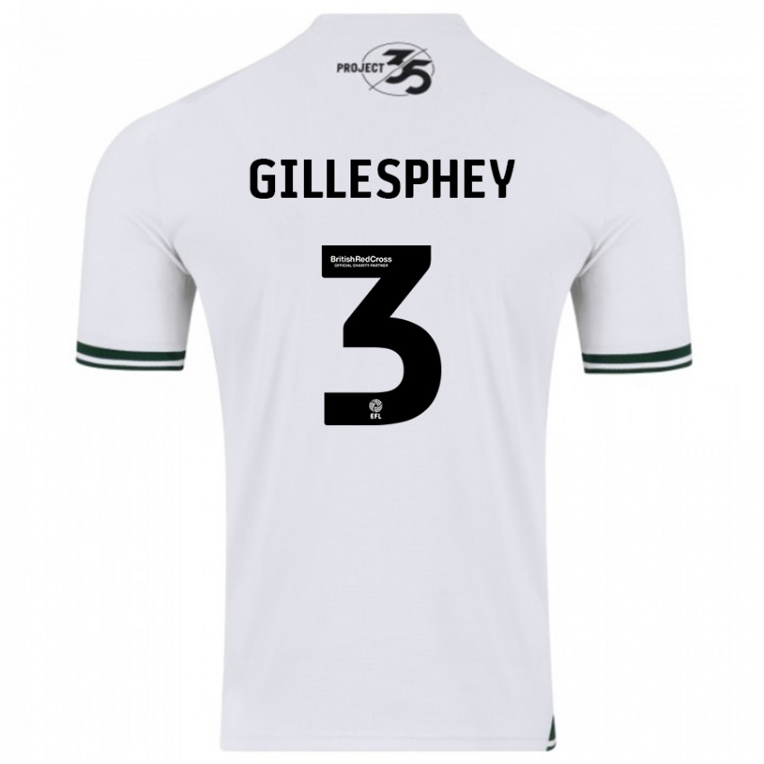 Kinder Macaulay Gillesphey #3 Weiß Auswärtstrikot Trikot 2023/24 T-Shirt Belgien