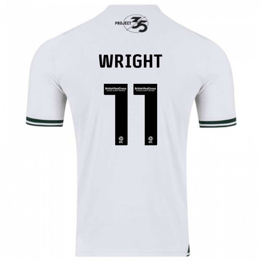 Kinderen Callum Wright #11 Wit Uitshirt Uittenue 2023/24 T-Shirt België