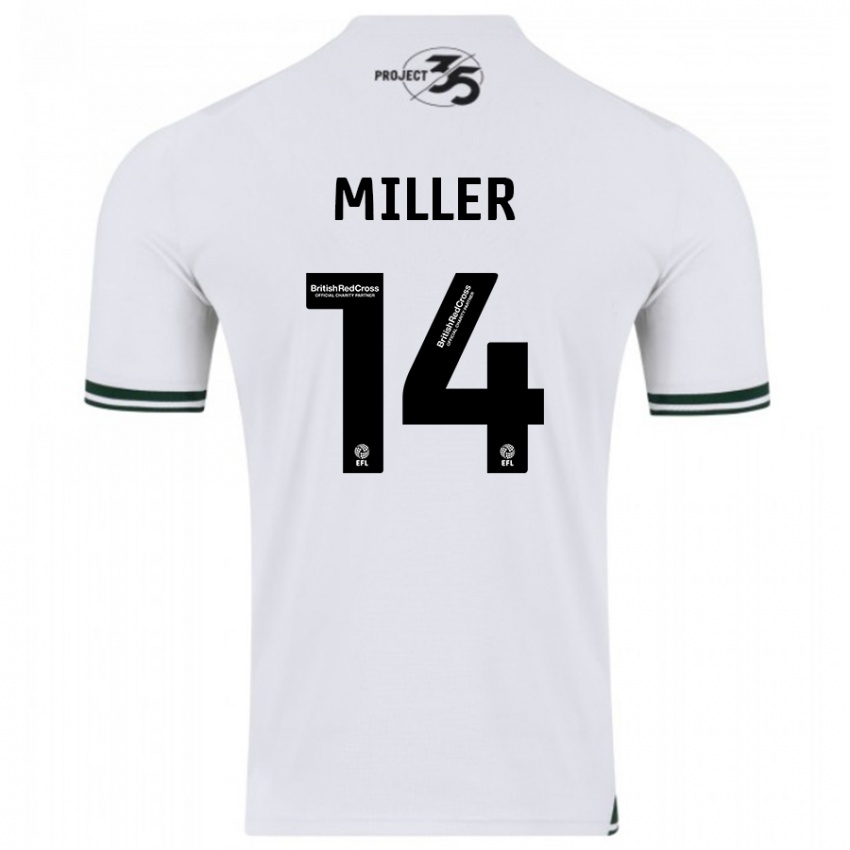 Kinderen Mickel Miller #14 Wit Uitshirt Uittenue 2023/24 T-Shirt België