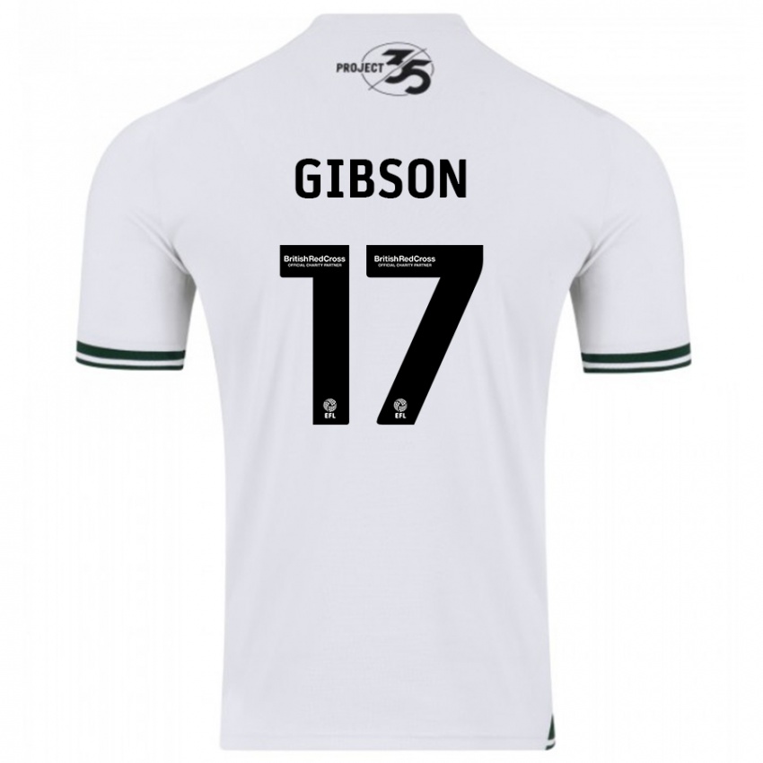 Kinderen Lewis Gibson #17 Wit Uitshirt Uittenue 2023/24 T-Shirt België