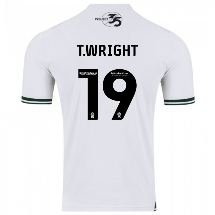 Kinderen Tyreik Wright #19 Wit Uitshirt Uittenue 2023/24 T-Shirt België