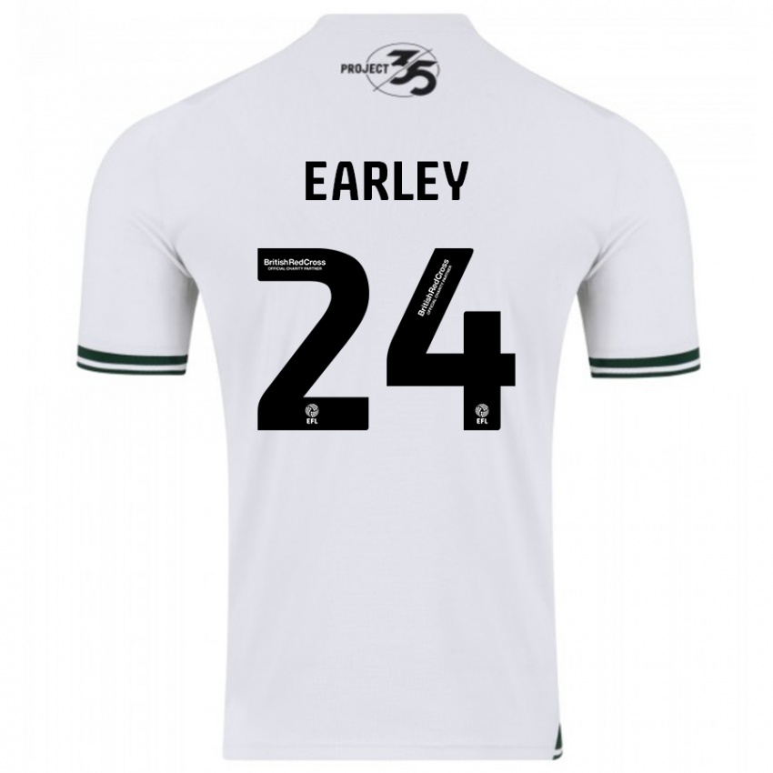 Kinderen Saxon Earley #24 Wit Uitshirt Uittenue 2023/24 T-Shirt België