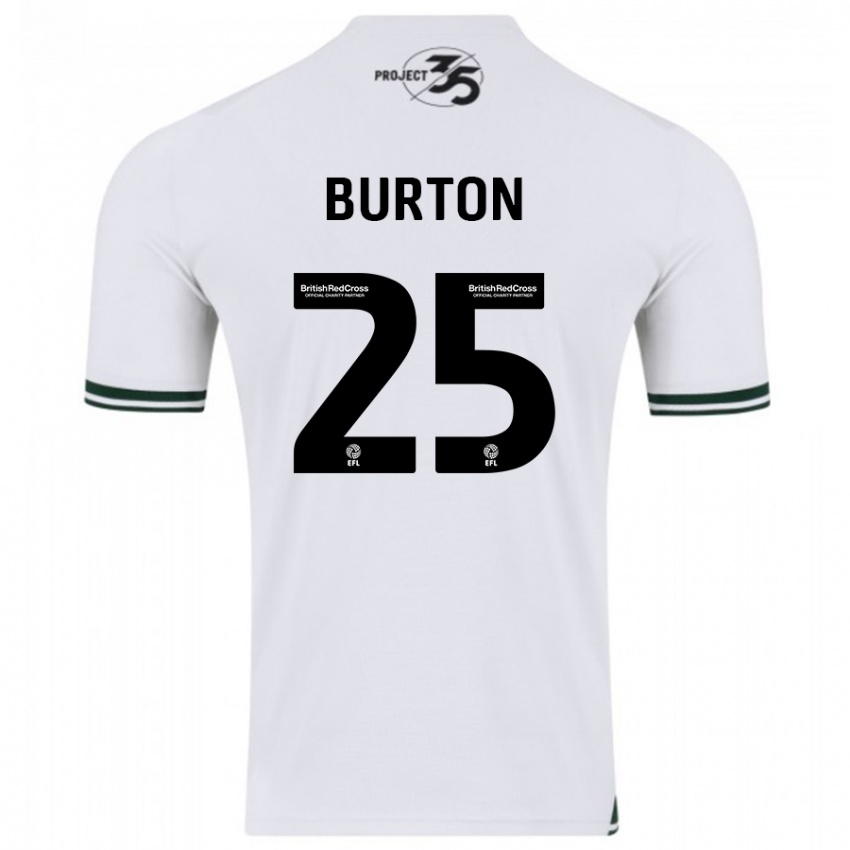 Kinderen Callum Burton #25 Wit Uitshirt Uittenue 2023/24 T-Shirt België