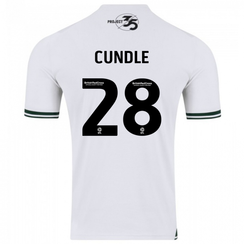 Kinderen Luke Cundle #28 Wit Uitshirt Uittenue 2023/24 T-Shirt België