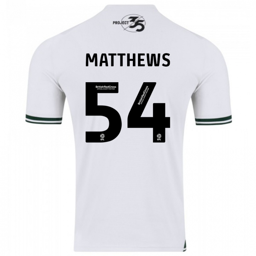 Kinderen Jack Matthews #54 Wit Uitshirt Uittenue 2023/24 T-Shirt België