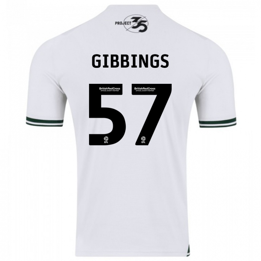 Kinderen Cole Gibbings #57 Wit Uitshirt Uittenue 2023/24 T-Shirt België