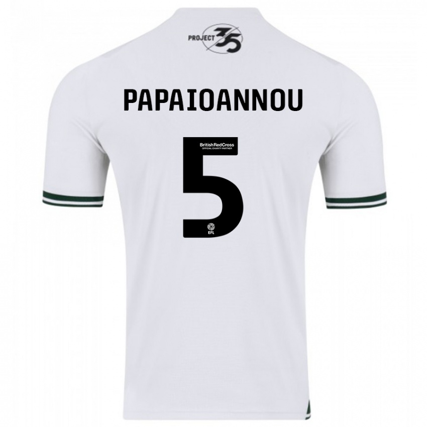 Kinderen Panagiota Papaioannou #5 Wit Uitshirt Uittenue 2023/24 T-Shirt België