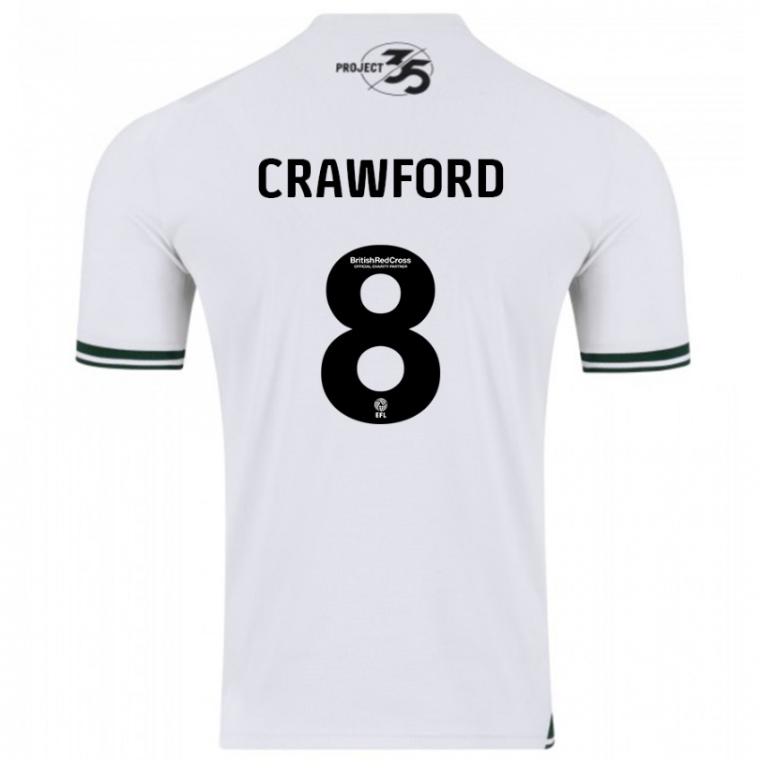 Kinderen Imy Crawford #8 Wit Uitshirt Uittenue 2023/24 T-Shirt België