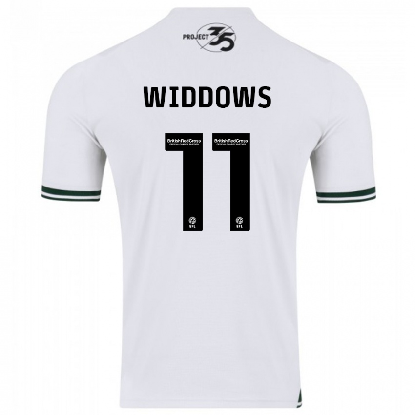 Kinderen Jade Widdows #11 Wit Uitshirt Uittenue 2023/24 T-Shirt België