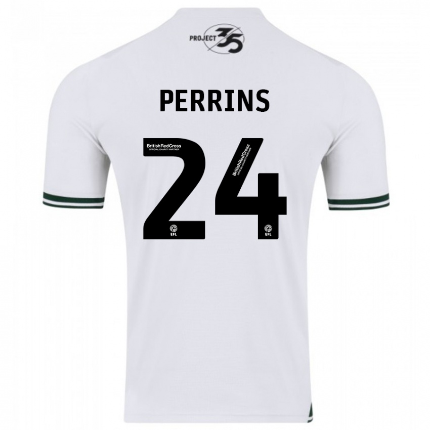 Kinderen Grace Perrins #24 Wit Uitshirt Uittenue 2023/24 T-Shirt België