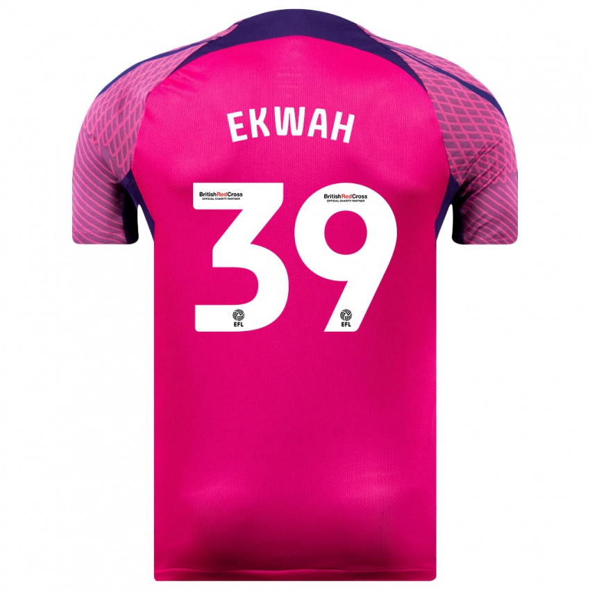 Kinderen Pierre Ekwah #39 Paars Uitshirt Uittenue 2023/24 T-Shirt België