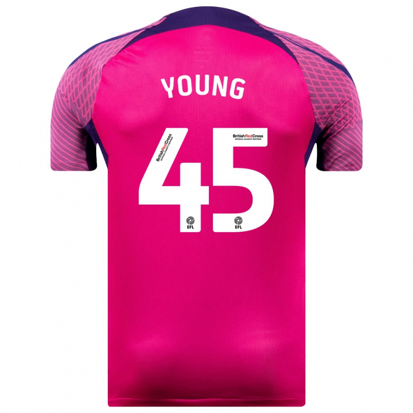 Kinderen Matthew Young #45 Paars Uitshirt Uittenue 2023/24 T-Shirt België