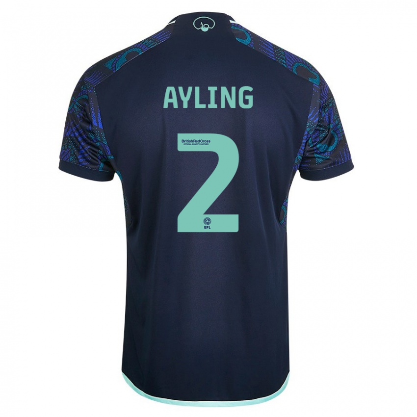 Kinder Luke Ayling #2 Blau Auswärtstrikot Trikot 2023/24 T-Shirt Belgien