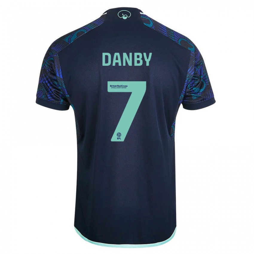 Kinder Sarah Danby #7 Blau Auswärtstrikot Trikot 2023/24 T-Shirt Belgien