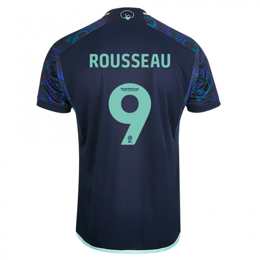 Enfant Maillot Jess Rousseau #9 Bleu Tenues Extérieur 2023/24 T-Shirt Belgique