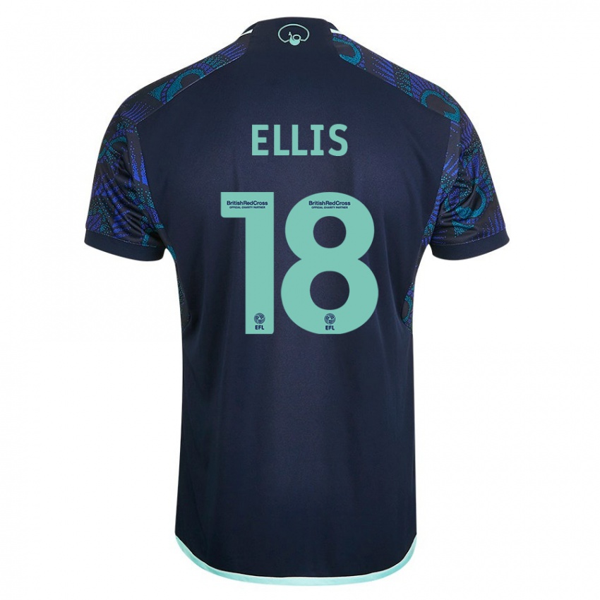 Enfant Maillot Macy Ellis #18 Bleu Tenues Extérieur 2023/24 T-Shirt Belgique