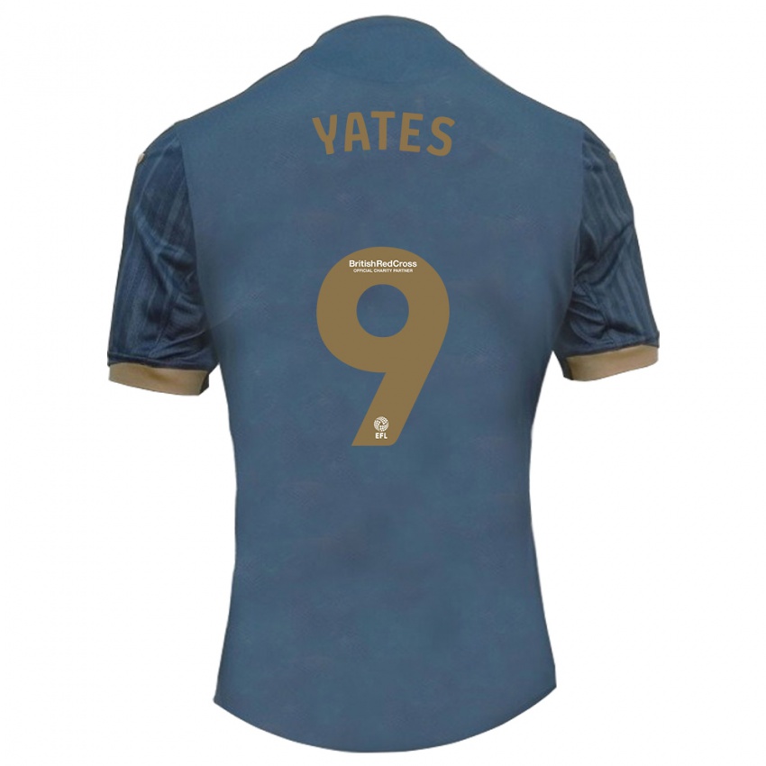 Kinderen Jerry Yates #9 Donkerblauw Uitshirt Uittenue 2023/24 T-Shirt België