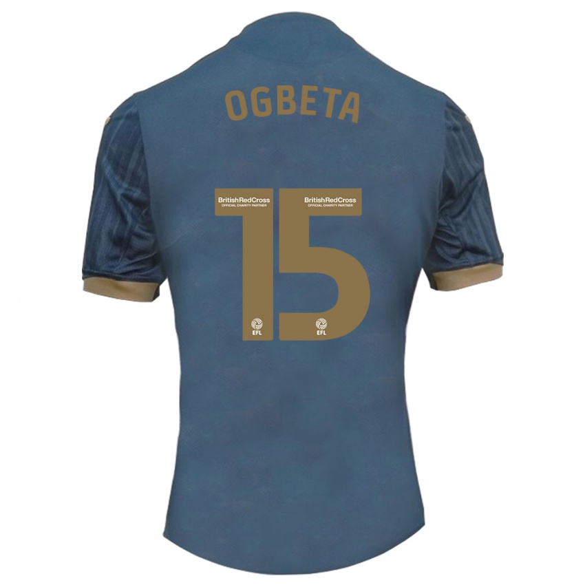 Kinderen Nathanael Ogbeta #15 Donkerblauw Uitshirt Uittenue 2023/24 T-Shirt België