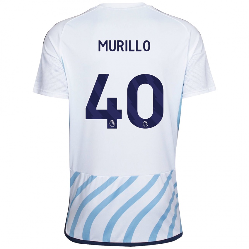 Enfant Maillot Murillo #40 Blanc Bleu Tenues Extérieur 2023/24 T-Shirt Belgique