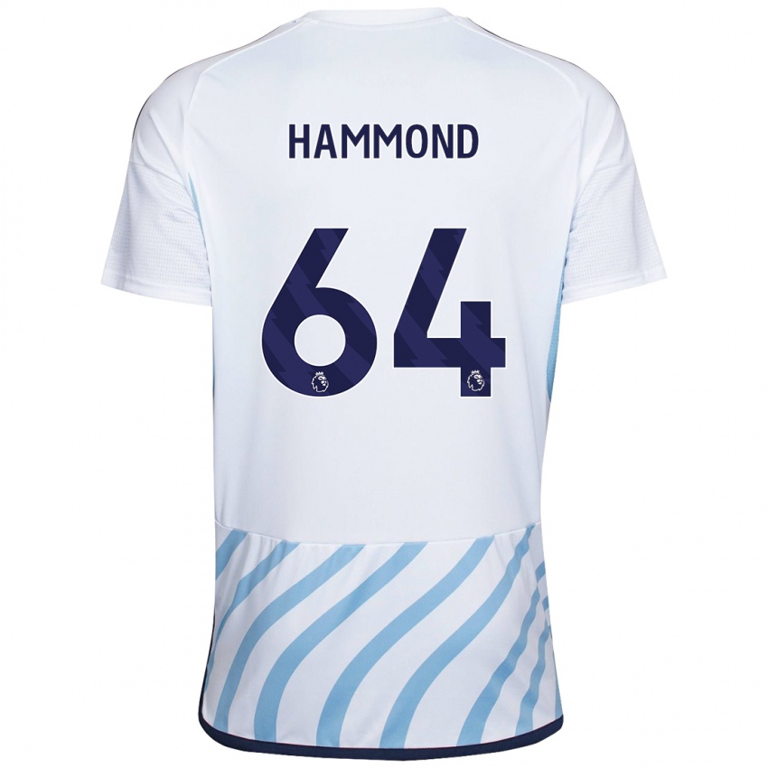 Enfant Maillot Ben Hammond #64 Blanc Bleu Tenues Extérieur 2023/24 T-Shirt Belgique