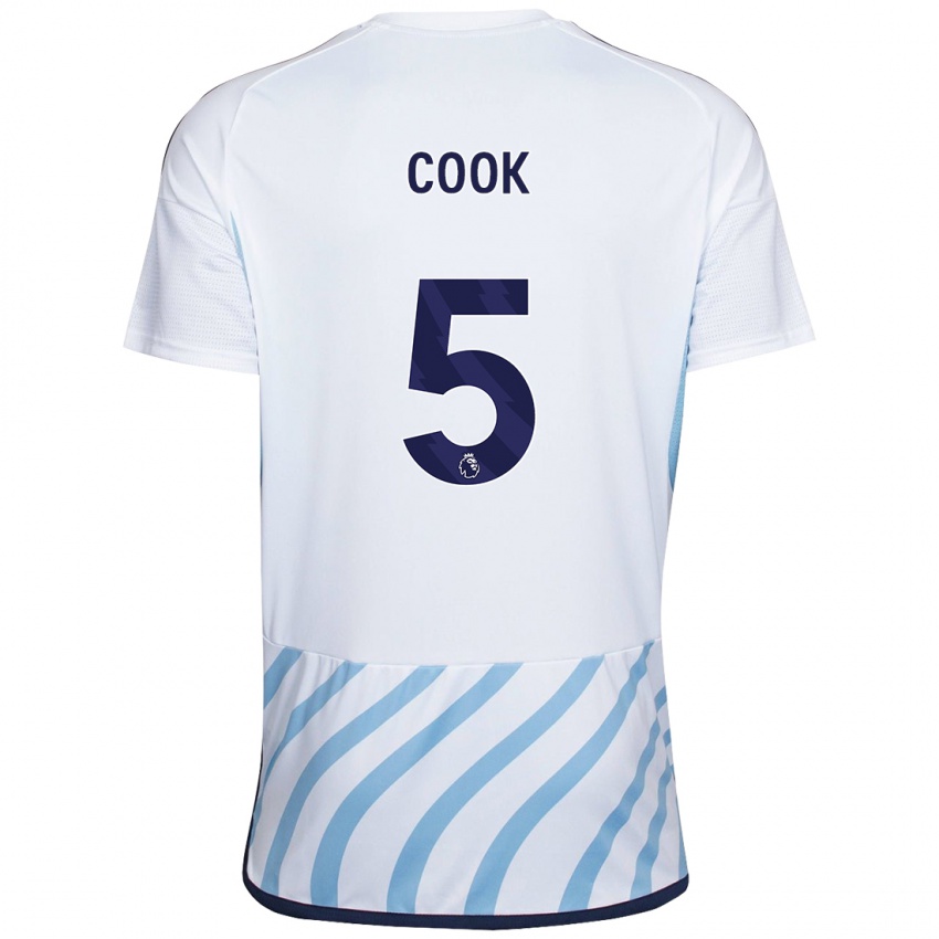 Kinderen Olivia Cook #5 Wit Blauw Uitshirt Uittenue 2023/24 T-Shirt België