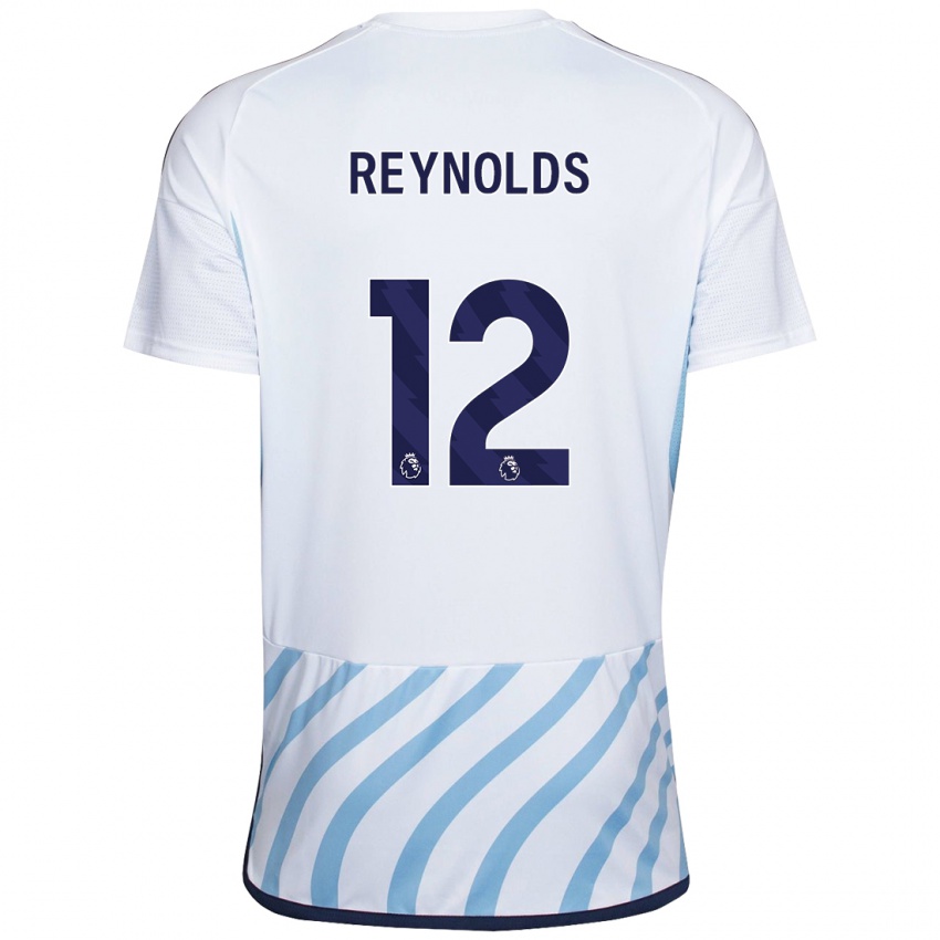 Kinderen Niamh Reynolds #12 Wit Blauw Uitshirt Uittenue 2023/24 T-Shirt België