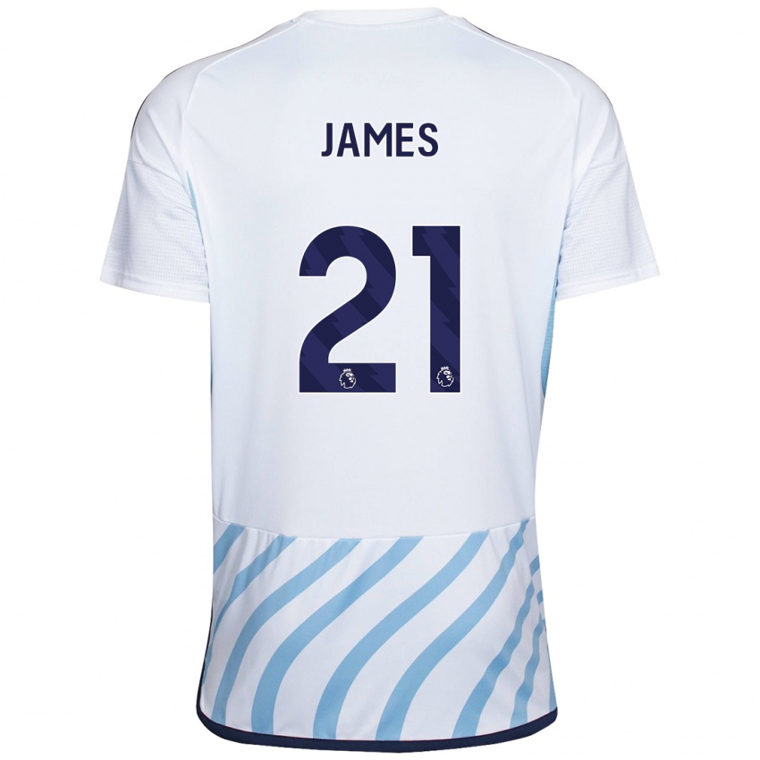 Kinderen Hayley James #21 Wit Blauw Uitshirt Uittenue 2023/24 T-Shirt België