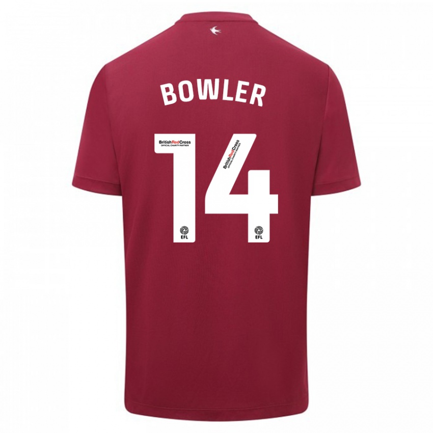 Kinderen Josh Bowler #14 Rood Uitshirt Uittenue 2023/24 T-Shirt België